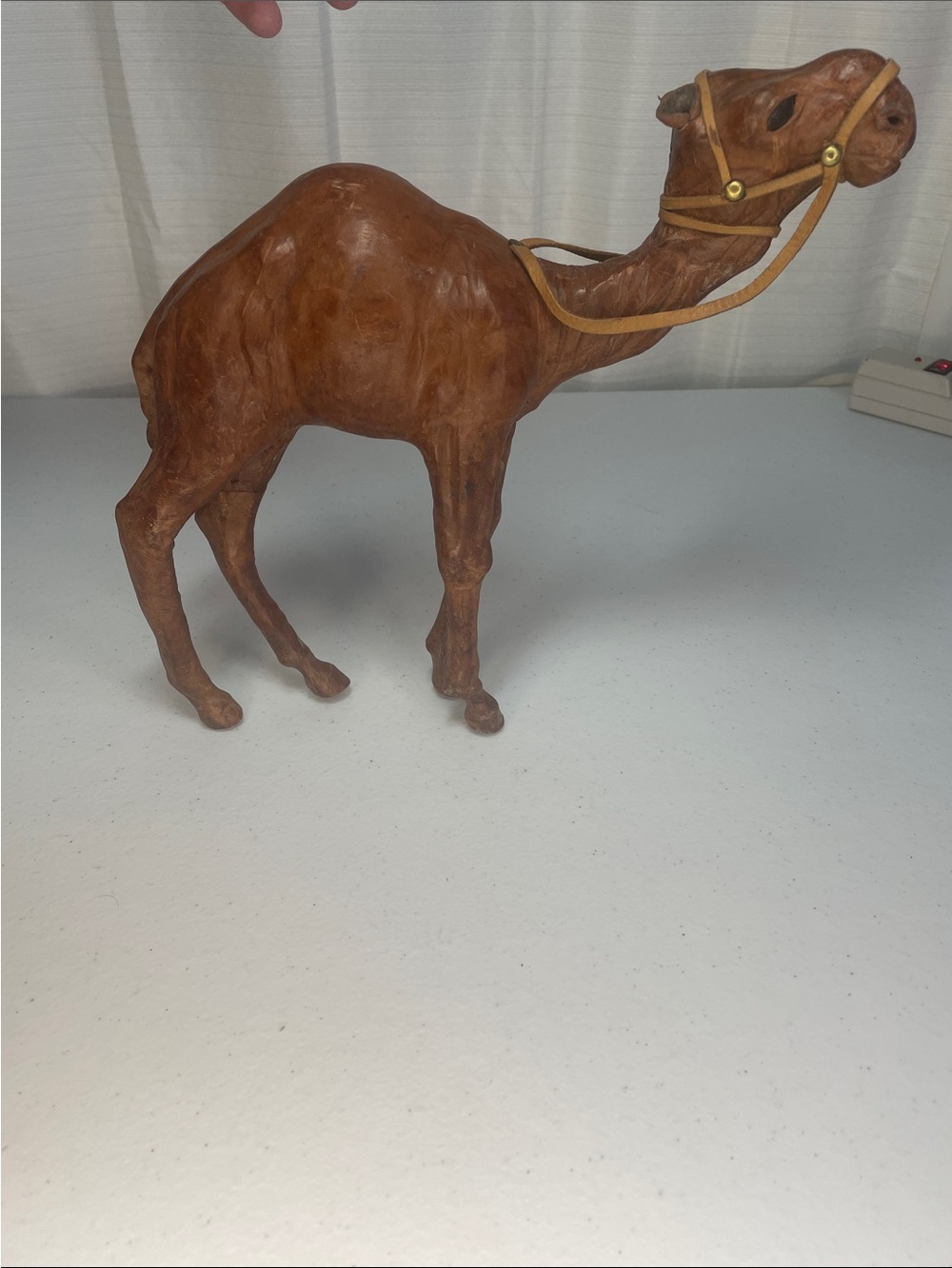 Handcrafted Brown Camel Figurine Sculpture - Home Art Accent